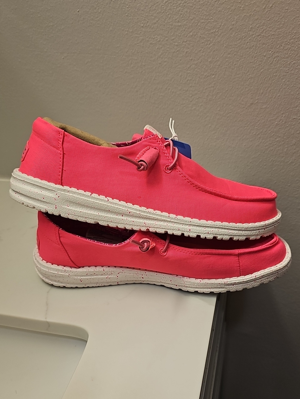 Women's Hey Dude Wendy Stretch Canvas Neon Pink. NWT. Never Worn. - Picture 3 of 10